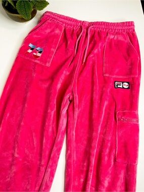 Vintage FILA Hot Pink Velour Joggers